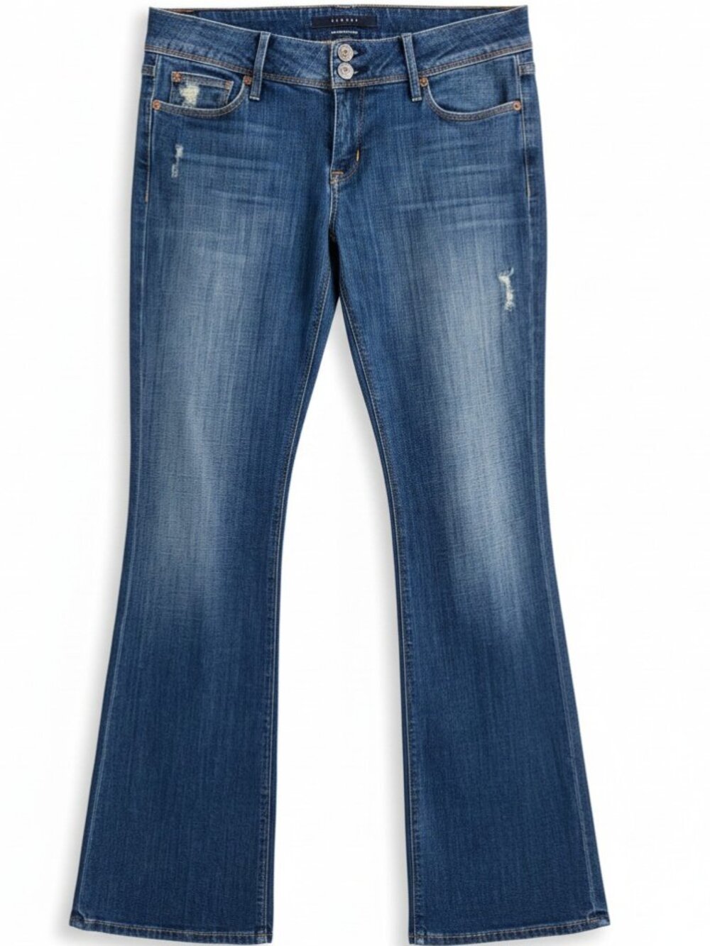 Hudson Signature Bootcut Jeans Sz 29 NWT Distressed Low Rise Blue Denim Y2K